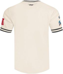Los <b>Angeles</b> Rams Cream Cotton T-Shirt with Embroidered Logo Polyester Thread Helmet Design Sports Apparel - Product Image 3