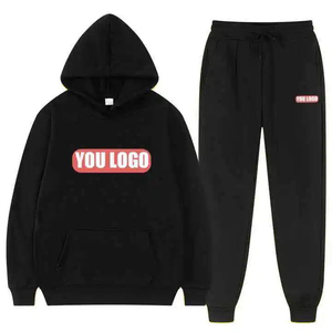 Conjunto de Sudadera con Capucha y Pantalones Cortos para Hombre, Moderno, Casual, Ecológico, Transpirable, de Peso Medio, Sólido, Premium - Product Image 1