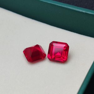 Square Emerald Cut Pigeon Blood Ruby Natural Red Gemstone Loose Ruby Stone For Fine Jewelry - Product Image 1