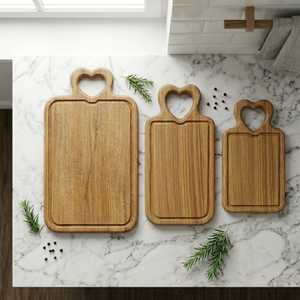 Planche à découper en bois d'acacia personnalisée, écologique, non toxique, antibactérienne, durable et compatible lave-vaisselle pour pâtisseries et fromages - Product Image 4