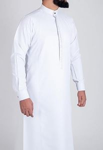High Quality Elegant Cotton Floor Length Regular Fit <b>Men</b> <b>Thobes</b> Islamic Clothing Omani Moroccan <b>Thobes</b> Customized Size Low MOQ - Product Image 3