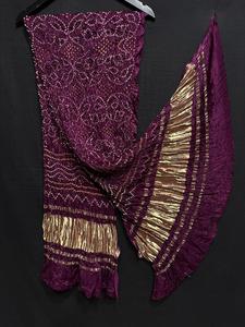 Dupatta en soie modale pure Rai Bandhej avec un design traditionnel fantaisie, collection de vêtements ethniques de qualité supérieure pour les occasions festives - Product Image 4