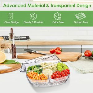 Splendidi Vassoi 3-in-1 per Servire Frutta, Ghiaccio, Verdure e Cocktail di Gamberetti per Buffet e Feste - Product Image 2