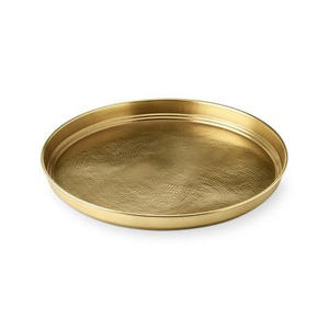 Plateau ovale en aluminium de luxe, plateau de service artisanal pour les mariages et l'hôtellerie - Product Image 1