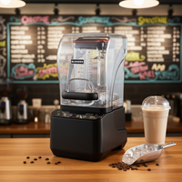 Commerciële desktop smoothie maker en ijsvergruizer blender met variabele snelheid en geluidsdichte kap, sapcentrifuge voor hotel.