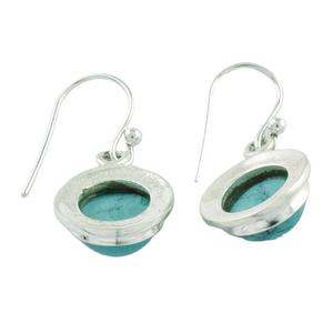 สวยสีฟ้าครามหินรอบรูปร่างที่ทำด้วยมือ925เงินสเตอร์ลิงเครื่องประดับต่างหูผู้ค้าส่ง - Product Image 4