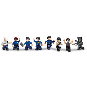 Bloques de Construcción de la Comisaría de Policía de Oxford, Plástico ABS, Juguete Educativo de Ensamblaje DIY para Escena de Oficina de Policía Urbana - Product Image 5