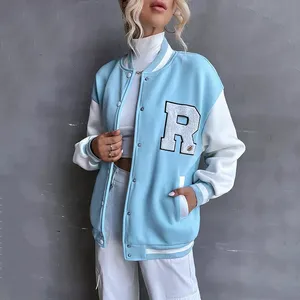 Custom OEM ODM Manufacturer Women's <b>Varsity</b> Sorority <b>Jacket</b> with Aztec Design 100% Cotton Quick Dry & Breathable Winter Wear - Product Image 2