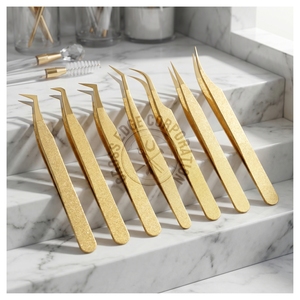 แหนบต่อขนตาแบบเพชร คุณภาพพรีเมียม สำหรับช่างต่อขนตา แหนบต่อขนตา 90 องศา - Product Image 1