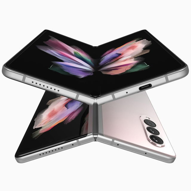 Original Used Z Fold3 12+256GB 5G Foldable Smartphone 7.6" Screen Unlocked Accessories WiFi LTE Black White 1812x2176 Resolution