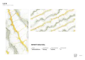 Carreaux de porcelaine brillants format 600x1200, grands carreaux pour sol et mur, pour décoration intérieure - Product Image 4