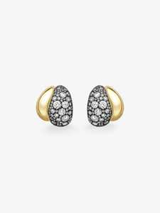 Custom 14K <b>Solid</b> Gold Round Cut Lab Diamond Solitaire <b>Hoop</b> <b>Earrings</b> Pave Set Minimalist Everyday Wear Statement Luxury Wholesale - Product Image 5