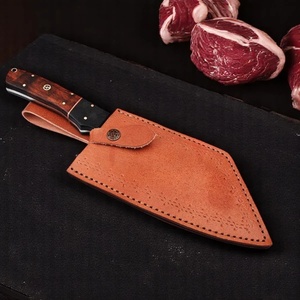 A&M Enterprises Handmade Butcher Cleaver Knife with Red Wood Handle and Sheath Cleaver Knife OEM Survival Hunting Knives - Product Image 4