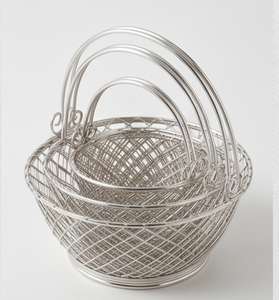 Elegant Metal <b>Wire</b> <b>Storage</b> <b>Basket</b> with Handle For Home Decoration And Neatening Multi Purpose Use Stylish Home Accent - Product Image 5