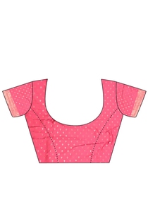 KV <b>Red</b> Lichi Silk Zari Weaving Banarasi Designer <b>Saree</b> With Unstitched Blouse - Product Image 5