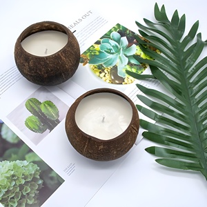Customized logo Box Packaging Table Dinner Decor Coconut <b>Candle</b> Shell Scented <b>Candles</b> Cheap Price - Product Image 2