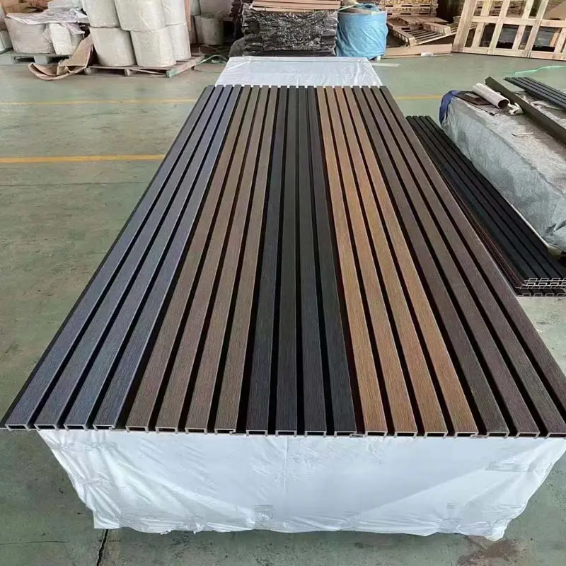 Popular Outdoor wall decorative plastic composite fluted wpc wall panel cladding