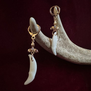 Ethnic Tribal Bone <b>Earrings</b> Handmade Artisan Design - Product Image 3