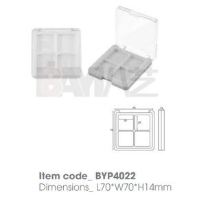 Boîtes en plastique avec couvercle transparent - Vente en gros, logo personnalisé, compact quad pour fard à paupières, anticernes, illuminateur - Product Image 1