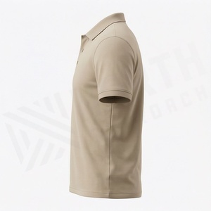 Vente en gros de polos pour hommes sur mesure avec logo imprimé, nouveau design, couleur unie, tissu tricoté, fabriqué au Pakistan - Product Image 3