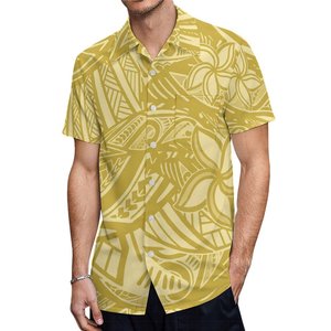 <b>Men's</b> Green Geometric Print Hawaiian <b>Dress</b> <b>Shirt</b> Short Sleeve Satin Breathable Eco-Friendly Summer Loose Fit Turn-down Collar - Product Image 4