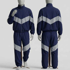 Men Color Block Tracksuit Set Zip Up Jacket and Jogger <b>Pants</b> Lightweight Windbreaker Sportswear OEM wholesaler manufactures - Product Image 4