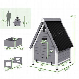 Gallinero de Madera para Exteriores, Villa para Pollos - para sus Amigos Peludos - Product Image 6