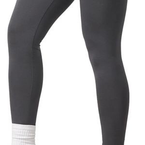 Charcoal Grey Jersey Legging Women High Waist Stretch Fitness <b>Tights</b> Soft Compression Workout Yoga Activewear Performance Wear - Product Image 3