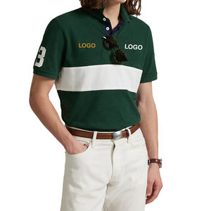 Chemise classique pour homme en maille de coton 100% respirante, avec broderie d'écusson anniversaire, manches courtes décontractées et poignets côtelés - Product Image 6