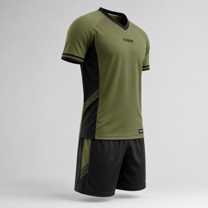 Conjunto de Camiseta de Fútbol para Hombre F2WIN, Azul Marino, Cuello en V, Manga Corta, Malla Transpirable, Corte Regular, Todas las Temporadas, Precio Económico, Personalizable - Product Image 5