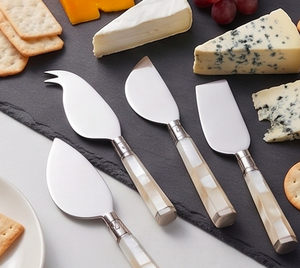 <b>Cheese</b> <b>Knife</b> <b>Set</b> With Resin Handle Stainless Steel Blade Reusable Dishwasher Safe For Kitchenware Tabletop Use And Hotel Use - Product Image 6