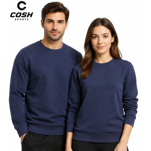 Sudadera Deportiva Cosh Azul Marino, Cuello Redondo, Manga Larga, Forro Polar, Color Sólido, Uso Diario Informal, Sudadera Deportiva para Gimnasio - Product Image 1