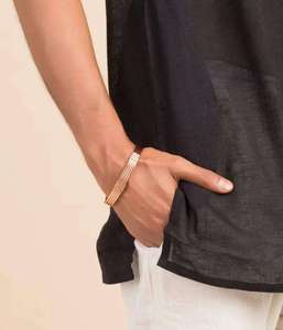 กำไลข้อมือทองแดงแม่เหล็กปรับได้ สไตล์วินเทจ ของขวัญเครื่องประดับข้อมือทองแดงแท้ - Product Image 4