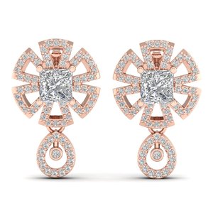 REYES Nuevo Diseño, Pendientes de Plata de Ley 925 con Moissanita Certificada GRA, con Cierre de Rosca, Joyería Fina para Mujer - Product Image 2