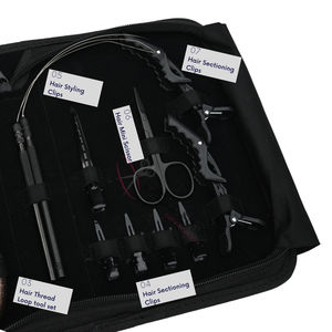 Professional Hair Extension Tools Kit with Tape In Plier Micro <b>Bead</b> Remover Hair <b>Thread</b> Loop Tool Mini Scissors & Styling Clips - Product Image 4