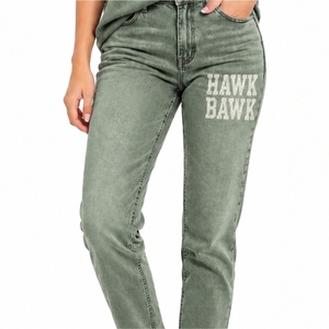 Jean en denim délavé et déchiré pour femme, coupe skinny, finition douce, streetwear souple, logo déchiré sur la jambe droite - Product Image 1