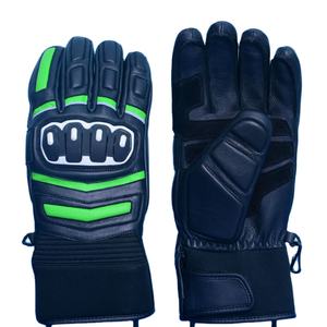 Guantes de Motocicleta de Cuero con Protección de Alta Calidad para Hombre, Guantes Deportivos de Cuero Acolchado - Product Image 1