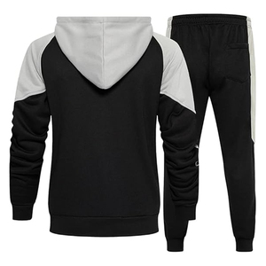 Mens Hooded Cotton Tracksuit Outfit <b>Set</b> Sweatshirt and Jogger Pants Athletic Daily Sportswear Wear - Product Image 2
