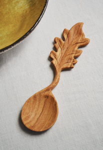 ช้อนไม้ด้ามใบไม้ งานฝีมือจากโรงงานเวียดนาม วัสดุไม้ธรรมชาติ สำหรับทำอาหาร ตักเสิร์ฟ ใช้ในครัว  รับสลักโลโก้ตามสั่ง - Product Image 6