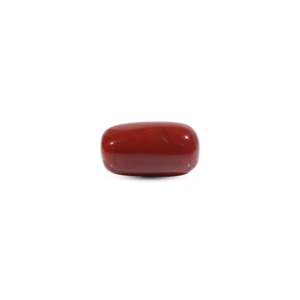 Natural Red Coral Oval Cabochon 10.9 Carat Loose Gemstone for Fine Jewelry - Product Image 1