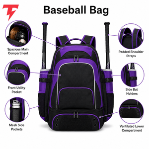 La bolsa de béisbol ofrece tela duradera, almacenamiento organizado y transporte cómodo para entrenamiento, práctica y actividades competitivas. - Product Image 6