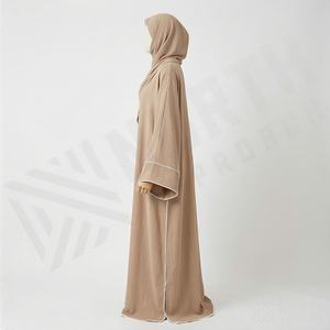 Abayas personnalisées de dernière conception, les plus vendues, fabriquées en gros, prix raisonnables, vêtements musulmans en lin et mousseline - Product Image 3