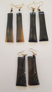 Pendientes de Cuerno de Búfalo Hechos a Mano, Estilo Animal Redondo con Tacto Real, para Decoración de Bodas y Regalos - Product Image 4