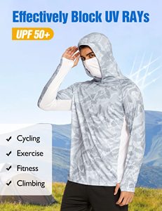 Nouveau design – Sweats à capuche de pêche pour hommes avec poches latérales avant, conception OEM, légers, à manches longues, séchage rapide, 100 % polyester, imperméables, protection UPF - Product Image 6