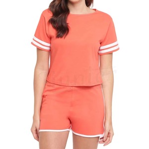 Conjunto de Dos Piezas para Mujer, Verano 2025, Cuello Alto, 100% Algodón Ecológico, Transpirable, Tallas Grandes - Product Image 1