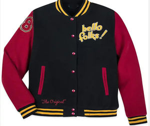 Men Breathable College University Jacket Wholesale Letterman Wool Body Original Leather Sleeves Boys Men Varsity Jacket - Product Image 2