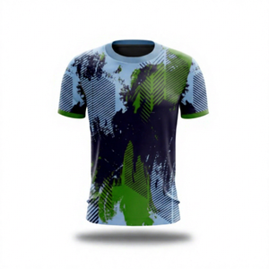 เสื้อกีฬาแบบซับลิเมชั่นสั่งทำได้ ขายส่ง พิมพ์ลายทั่วตัว โลโก้ด้านหน้า ระบายอากาศได้ดี สำหรับทีมกีฬา ผู้ผลิต OEM ขั้นต่ำในการสั่งซื้อน้อย - Product Image 2