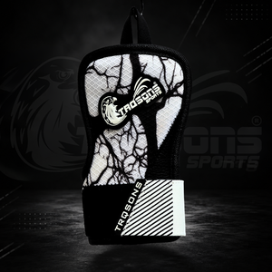 Paquete especial Trqsons blanco y negro de 4 protectores de béisbol para bateadores, hechos con malla y cuero de alta calidad. - Product Image 4