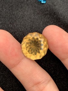Pierre précieuse naturelle en citrine, coupe fleur, cristal doré à facettes, pierre lâche pour la fabrication de bijoux, bague, pendentif, collier - Product Image 1