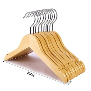 Hot Selling Heavy Duty Eco-Friendly Extra Wide Shoulder Solid Wooden Suit Outerwear Hangers Stainless Steel <b>Hooks</b> for Jackets - Product Image 4